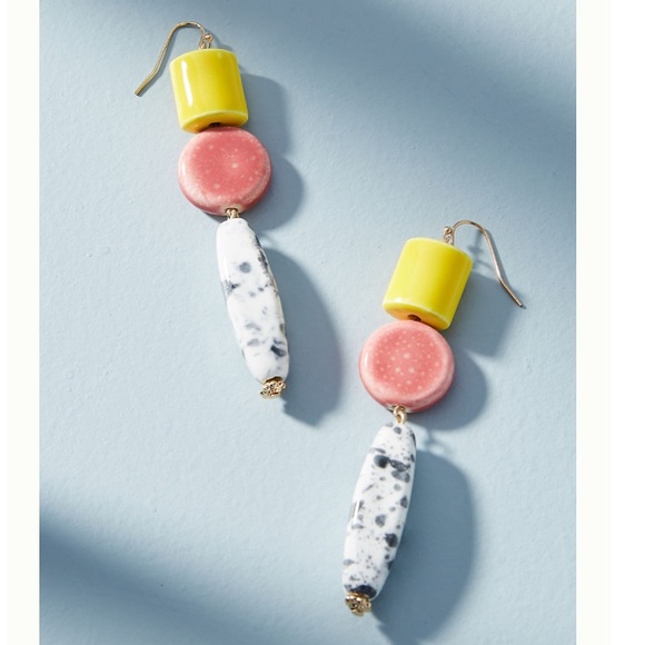 Anthropologie Jewelry - New Anthropologie Susannah Drop Ceramic Earrings